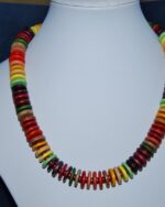 Ceramic Disc Necklace - Autumn Colours