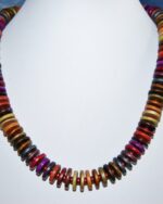 Ceramic Disc Necklace - Heather Moor colour