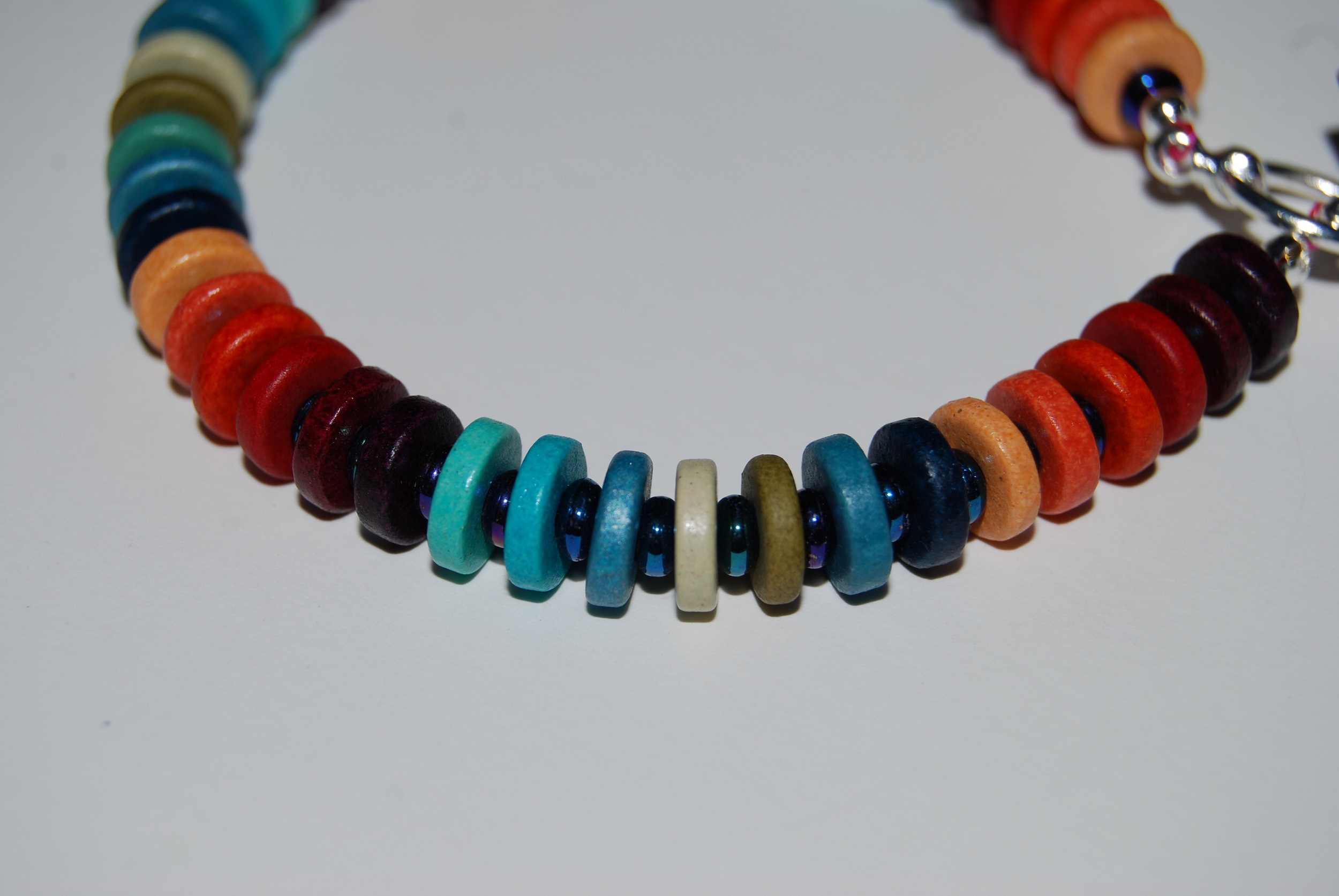 Ceramic disc bracelets in various colours - matching necklaces available in 8 different colourways - Image 3