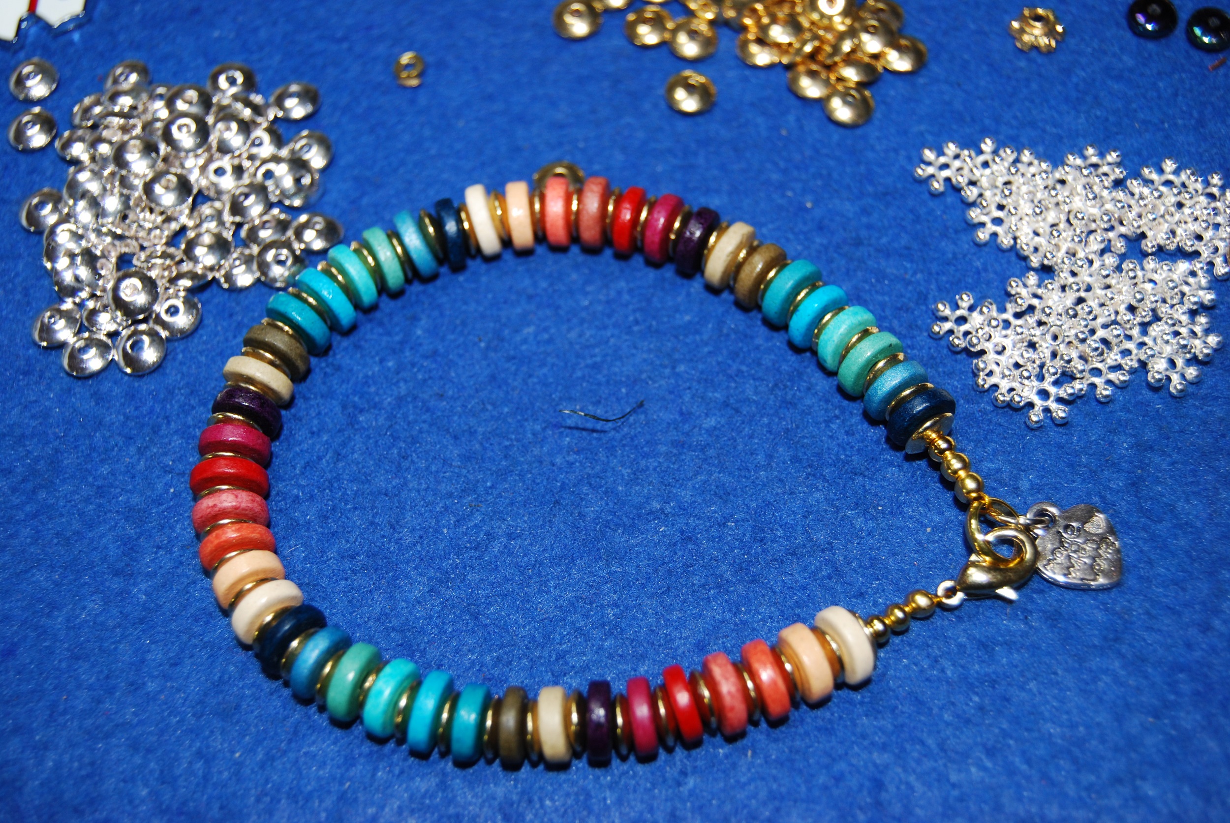 Ceramic disc bracelets in various colours - matching necklaces available in 8 different colourways - Image 2