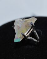 Opal Aura Quartz chunky ring on silver
