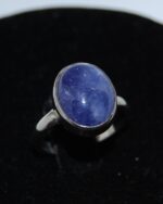 Oval Tanzanite and silver ring