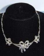 Classic Sphinx Marcasite 'bow' necklace - Circa 1950's