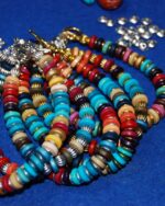 Ceramic disc bracelets in various colours - matching necklaces available in 8 different colourways