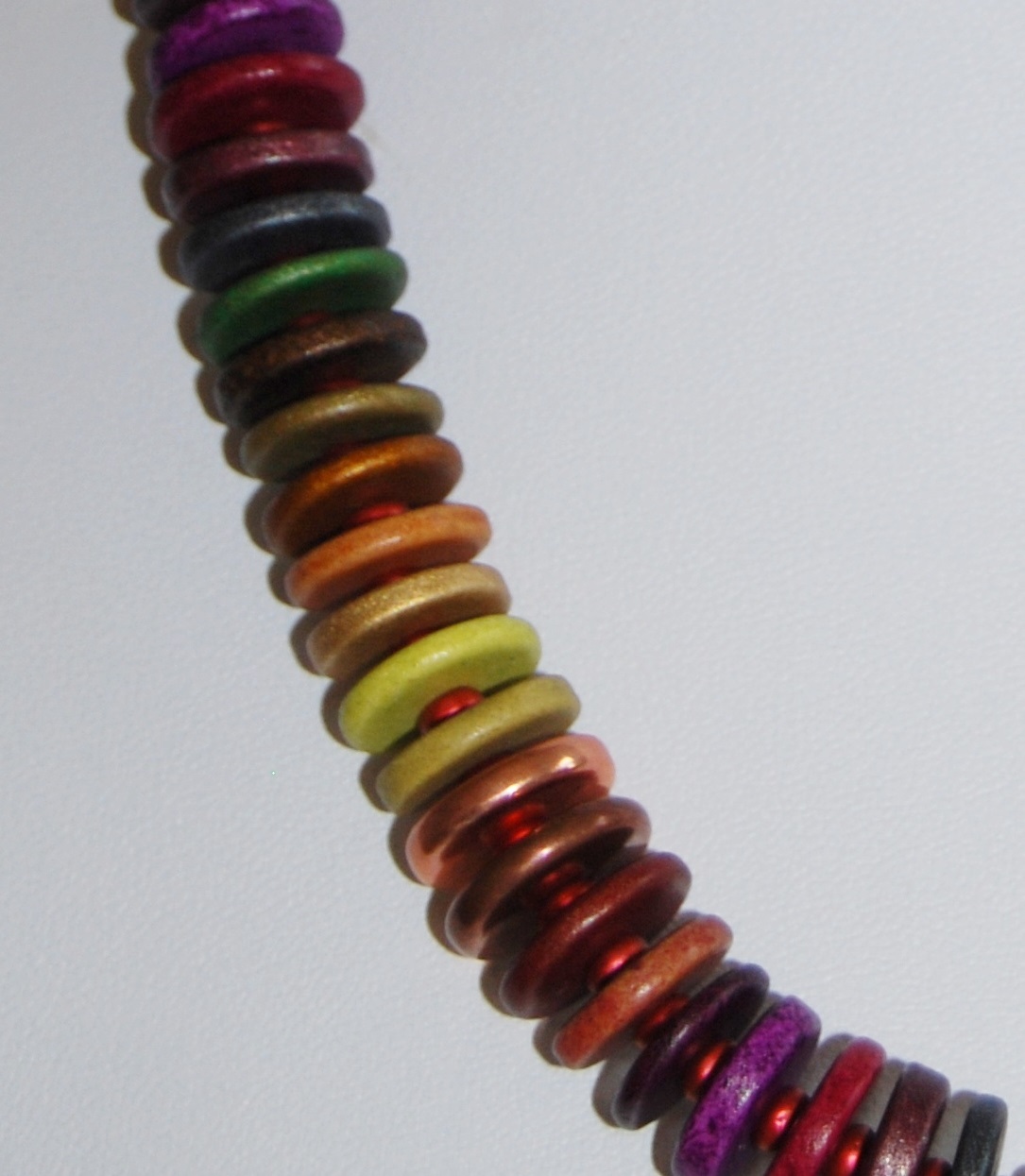 Ceramic disc bracelets in various colours - matching necklaces available in 8 different colourways - Image 13